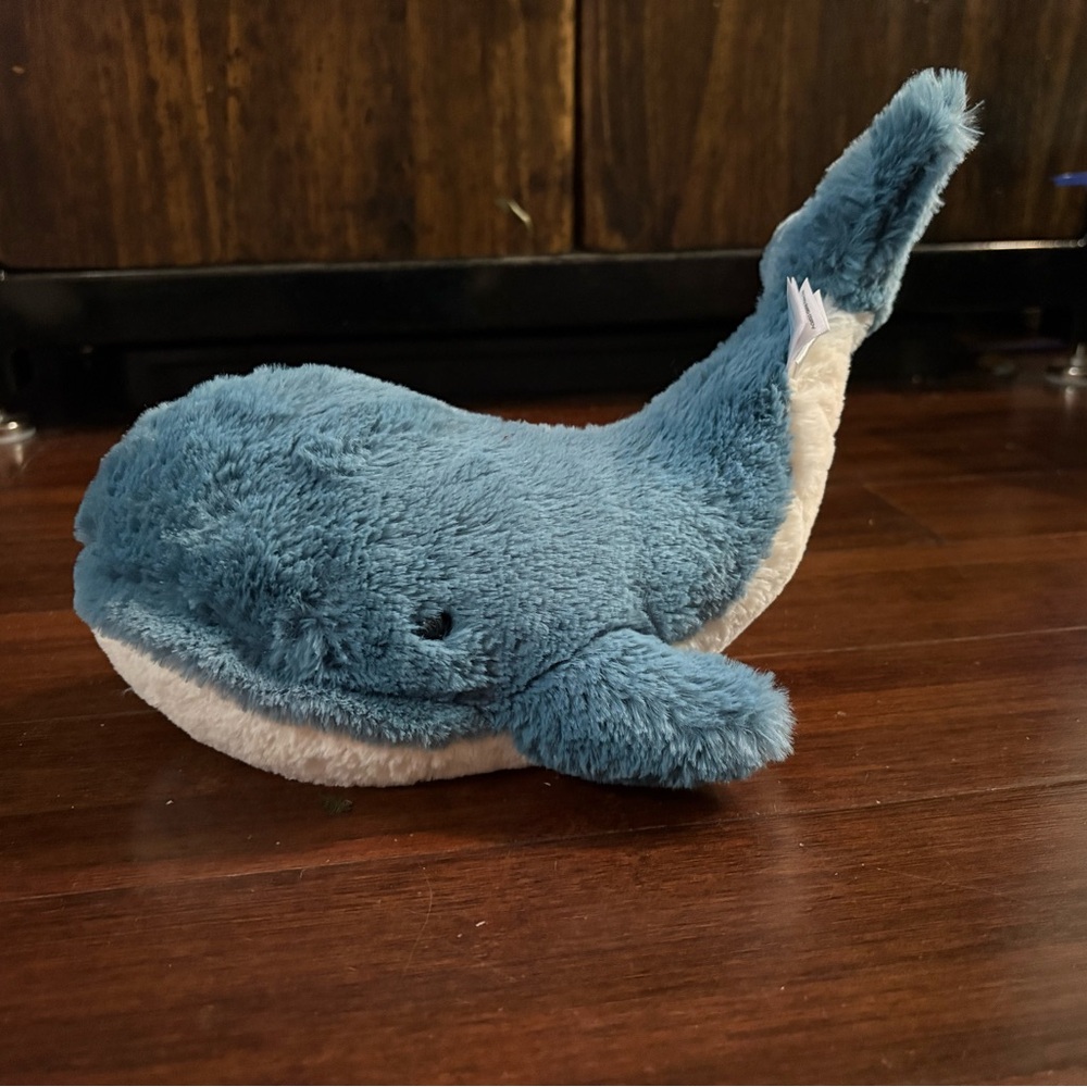 Jellycat Blue Fluffy Whale (RETIRED)